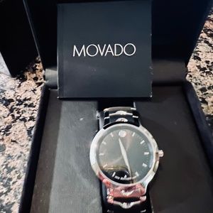 Movado Luno Sport Watch with Black Dial